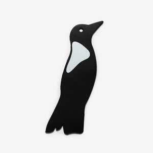 Australian Animals Genuine Leather Bookmark – Australian Birds, Set of 3 (Black Cockatoo, Fairy Penguin, Magpie)