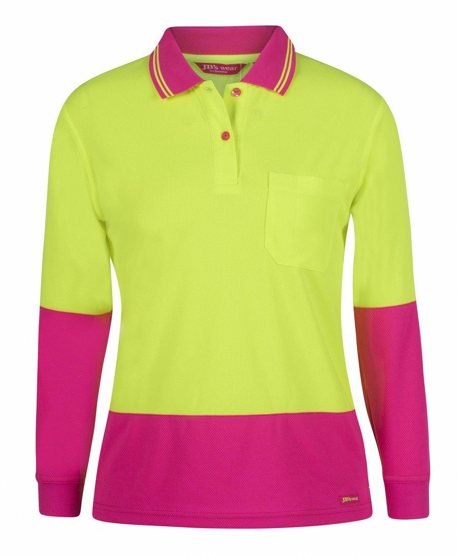 Ladies Hi Vis L/S Comfort Polo - New Age Promotions