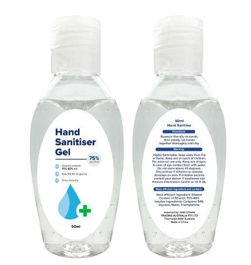 50ml Hand Sanitiser Gel - New Age Promotions