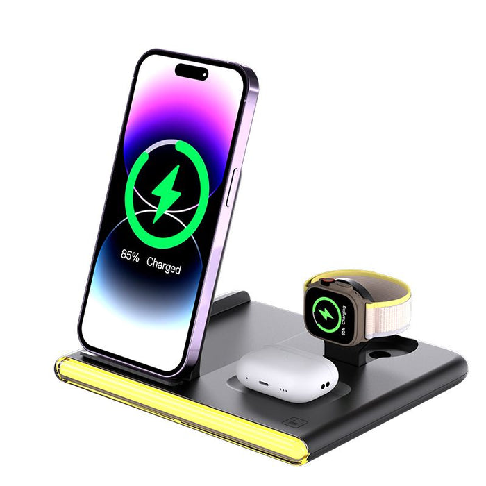15W 3n1 Magnetic Wireless Charger & USB Adaptor