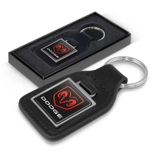 Baron Square Leather Key Ring - New Age Promotions
