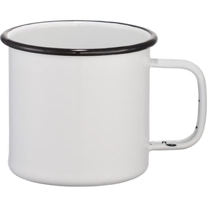 Enamel Metal Cup - White