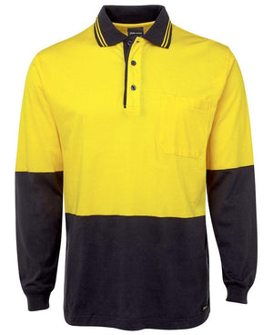 Hi Vis L/S Cotton Polo - New Age Promotions