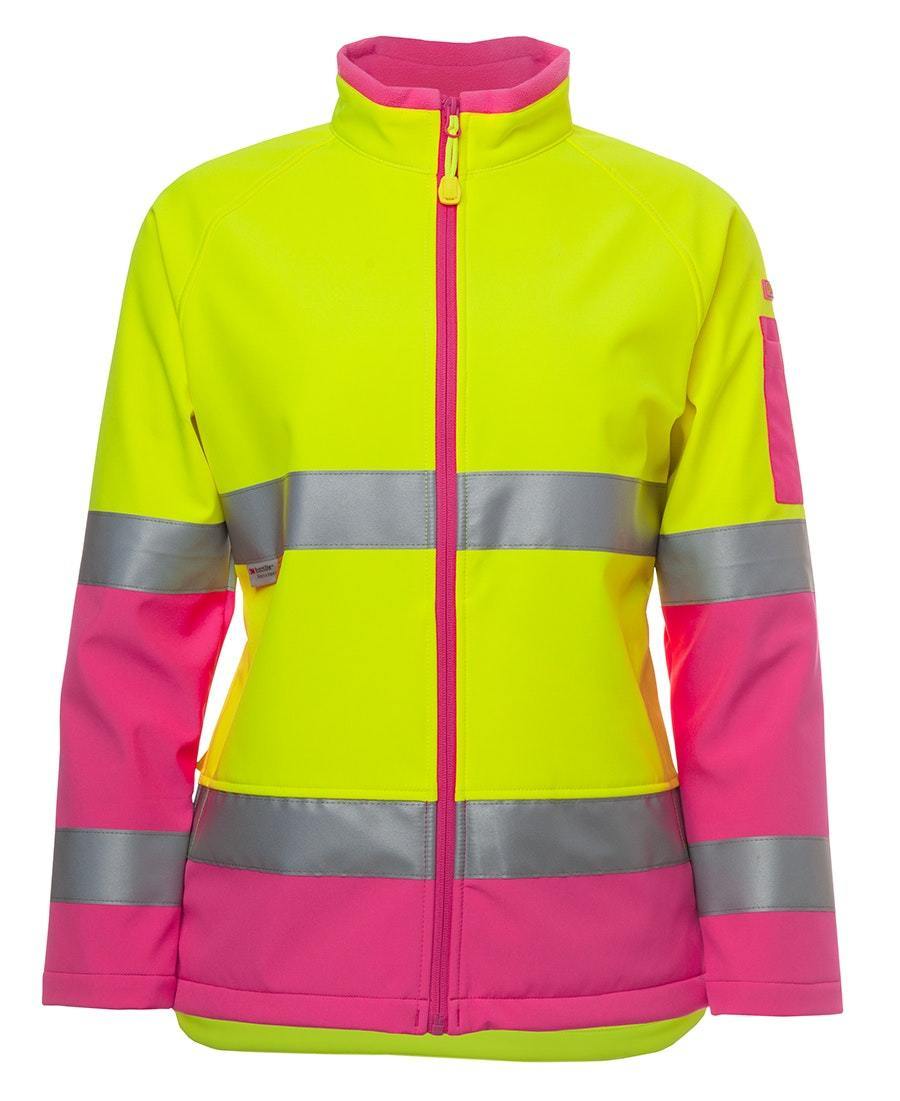 Ladies Hi Vis (D+N) Softshell Jacket with 3M Tape - New Age Promotions