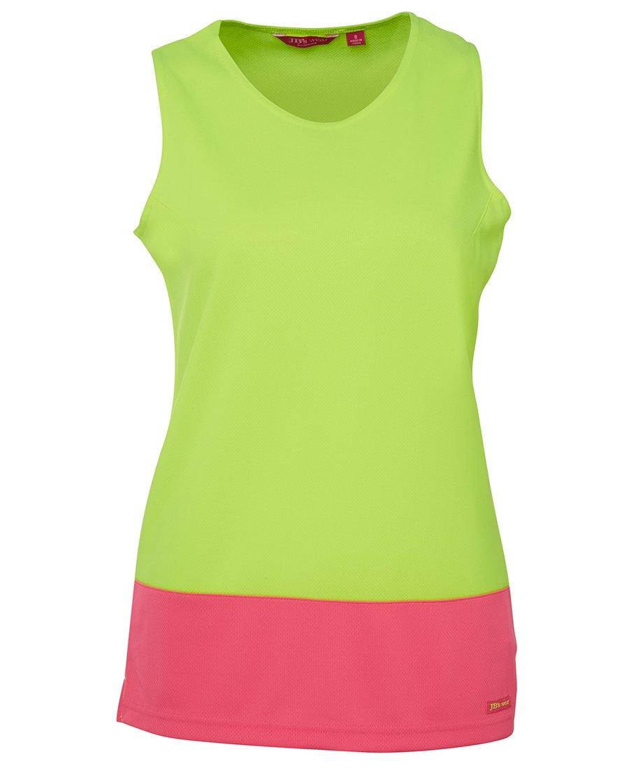 Ladies Hi Vis Traditional Singlet - New Age Promotions