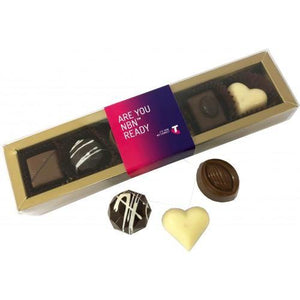 6 Pack Choc Box Assorted Pralines - New Age Promotions