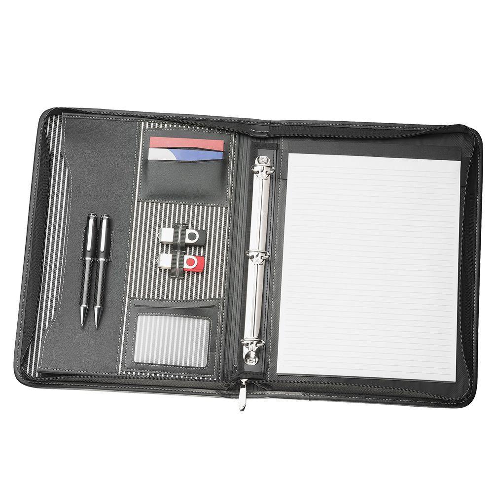 A4 Zippered Compendium with Removable 3 Ring Bind - New Age Promotions