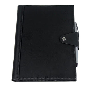 Brigadier A5 Refill Leather Journal Padfolio - Black - New Age Promotions