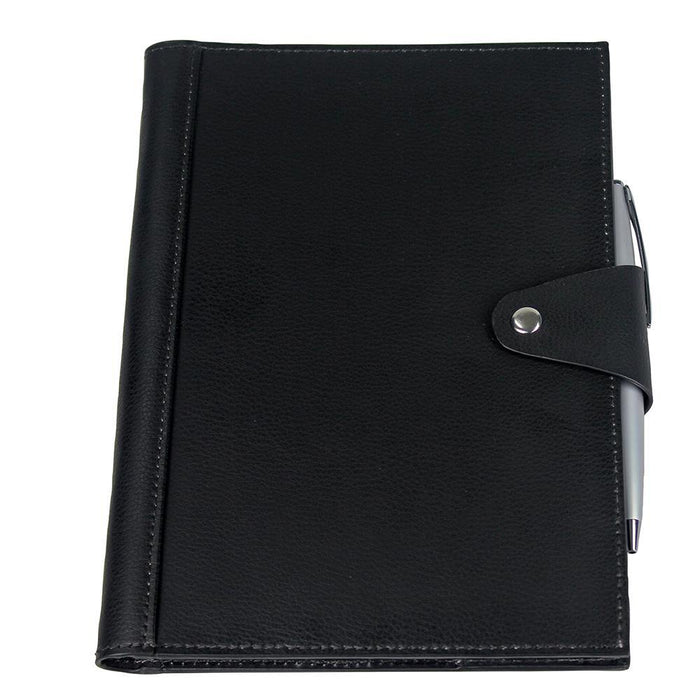 Brigadier A5 Refill Leather Journal Padfolio - Black
