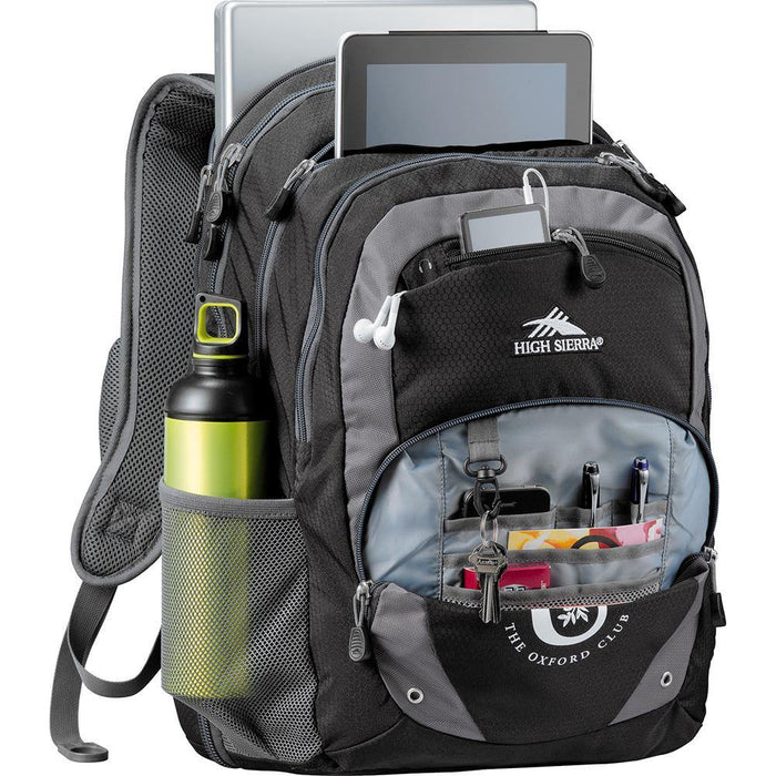 High Sierra Overtime Fly-By 17 inch Computer Backpack - Black