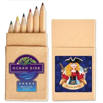 Mini Coloured Pencils in Cardboard Box - New Age Promotions
