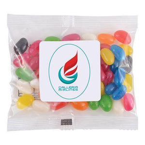 Assorted Colour Mini Jelly Beans in 50 Gram Cello Bag - New Age Promotions