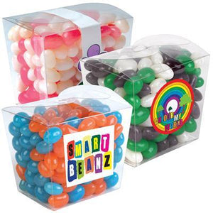 Corporate Colour Mini Jelly Beans in Clear Mini Noodle Box - New Age Promotions