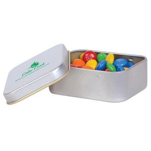 M&M's in Silver Rectangular Tin - New Age Promotions