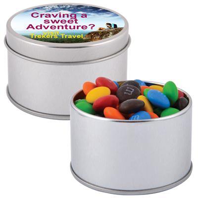 M&M's in Silver Round Tin - New Age Promotions