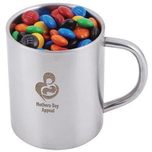 M&M's in Double Wall Stainless Steel Barrel Mug - New Age Promotions