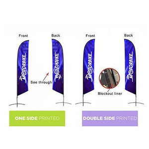 Medium(70.4*300cm) Angled Feather Banners - New Age Promotions