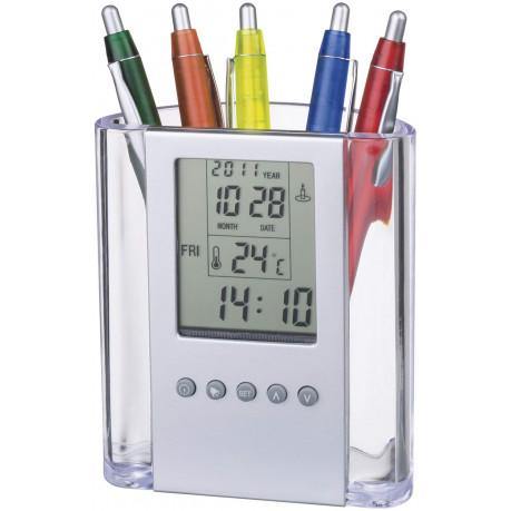 Alarm clock & pen holder - New Age Promotions